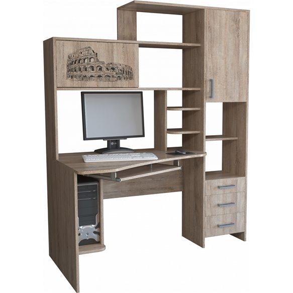 Стол компьютерный КЛ No6.0 Левый Дуб баррик