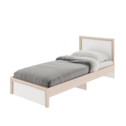 Остин модуль No21 "Кровать с настилом" Шимо светлый/белый