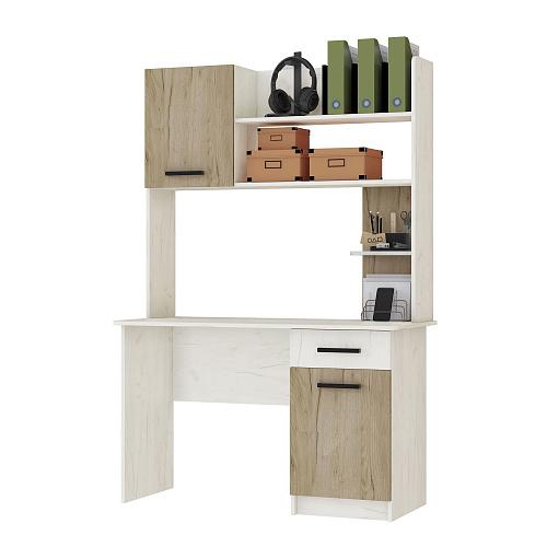 ХОГВАРТС Стол письменный ЛДСП Дуб крафт белый / Дуб крафт серый