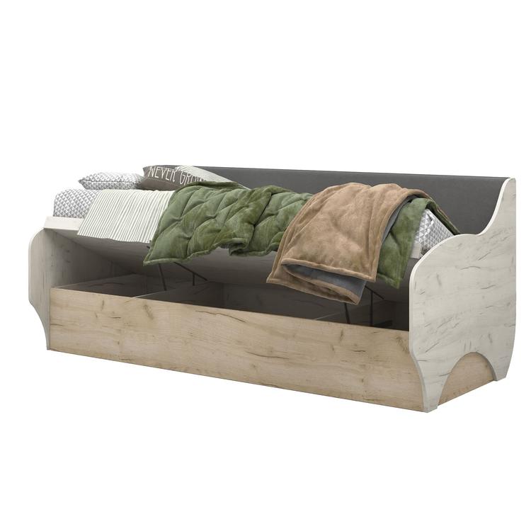 Авалон диван ЛДСП Дуб крафт серый / дуб крафт белый КАРКАС